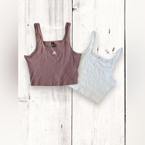 adidas Originals Tops - Adidas Originals Women’s Adicolor Ribbed Cropped Tank Top Bundle of 2 Sz Medium